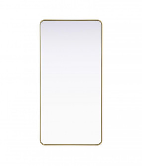R Corner Mirror 30''x60''x2'' Brass (758|MR8A3060BRA)
