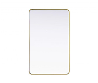 R Corner Mirror 30''x48''x2'' Brass (758|MR8A3048BRA)