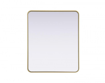 R Corner Mirror 30''x36''x2'' Brass (758|MR8A3036BRA)