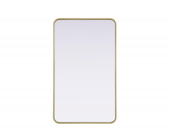Contour Metal Rectangle Mirror 24x40 in Brass (758|MR8A2440BRA)