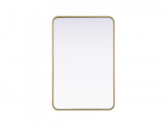 Contour Metal Rectangle Mirror 24x36 in Brass (758|MR8A2436BRA)