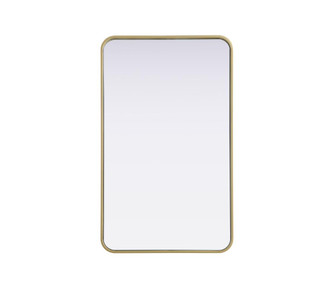 R Corner Mirror 22''x36''x2'' Brass (758|MR8A2236BRA)