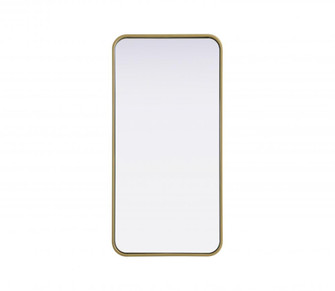R Corner Mirror 18''x36''x2'' Brass (758|MR8A1836BRA)
