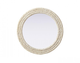 Round Cornhusk Mirror 30x30 in Linen White (758|MR4B30LN)