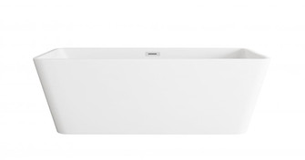 67 inch Bathtub in Glossy White with Chrome Trim (758|BT30667GW-PCH)