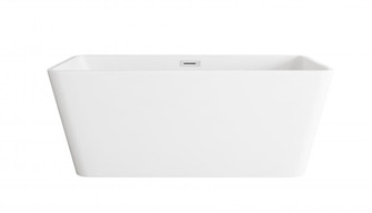 59 inch Bathtub in Glossy White with Chrome Trim (758|BT30659GW-PCH)