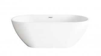 67 inch Bathtub in Glossy White with Chrome Trim (758|BT30367GW-PCH)