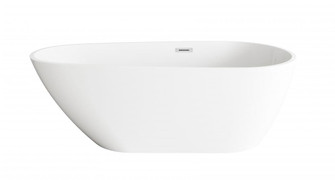 67 inch Bathtub in Glossy White with Chrome Trim (758|BT30267GW-PCH)