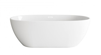 67 inch Soaking Bathtub in Glossy White with Polished White Trim (758|BT10767GW-WHT)