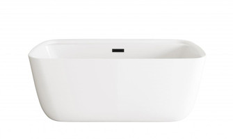 Bathtub 59.1x28.3x22.8 GW with MBK drain kit (758|BT10559GW-MBK)