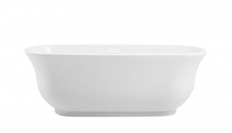 67 inch Soaking Bathtub in Glossy White with Polished White Trim (758|BT10267GW-WHT)