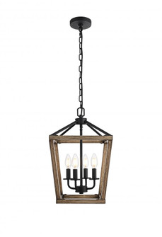 Gage 12 inch Latern Pendant in Brown and Black (758|LD511H20BW)
