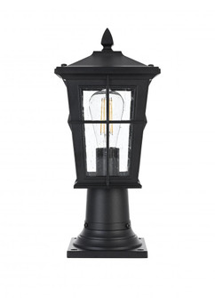 Outdoor Pole Light L7'' W7'' H16'' L1 Black (758|OD337P16BK)