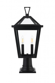 Outdoor Pole Light L10'' W10'' H22'' L2 Black (758|OD334P22BK)
