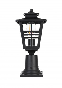 Outdoor Pole Light L7'' W7'' H15.5'' L1 Black (758|OD303P16BK)