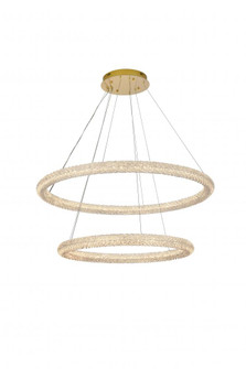 Bowen 42 inch LED chandelier in Satin Gold (758|3800G42SG)