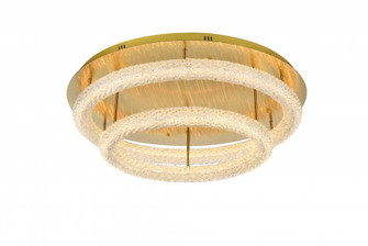 Bowen 33.5 inch LED Flush Mount in Satin Gold (758|3800F33L2SG)