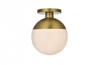 Eclipse 12 Inch Flush Mount Frosted White Shade in Satin Gold (758|LD6056SG)