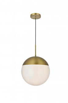 Eclipse 14 Inch Pendant Frosted White Shade in Satin Gold (758|LD6044SG)