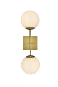Neri 6 Inch Wall Sconce White Shade in Satin Gold (758|LD2358SG)