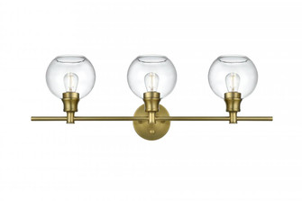 Collier 3 Light Satin Gold and Clear Glass Wall Sconce (758|LD2318SG)