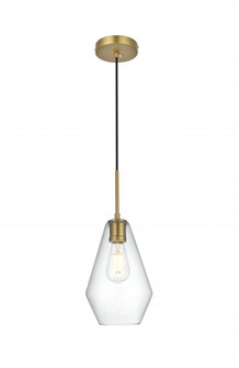 Gene 7 Inch Pendant Clear Shade in Satin Gold (758|LD2260SG)