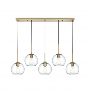 Baxter 41.5 Inch Pendant Clear Shade in Satin Gold (758|LD2228SG)