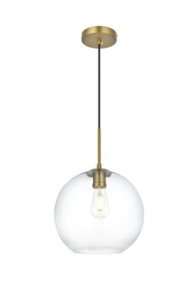 Baxter 12 Inch Pendant Clear Shade in Satin Gold (758|LD2224SG)