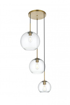 Baxter 21 Inch Pendant Clear Shade in Satin Gold (758|LD2218SG)