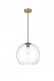 Baxter 14 Inch Pendant Clear Shade in Satin Gold (758|LD2216SG)