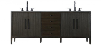 84 inch Double Bathroom Vanity inChocolate Oak (758|VF29684DCO)