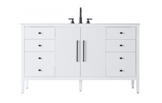 60 inch Single Bathroom Vanity in White (758|VF29660WH)