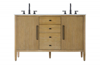 54 inch Double Bathroom Vanity in Linen Oak (758|VF29654DLO)