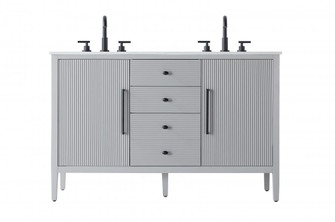 54 inch Double Bathroom Vanity in Grey (758|VF29654DGR)
