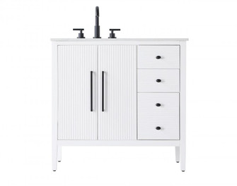 36 inch Single Bathroom Vanity in White (758|VF29636WH)