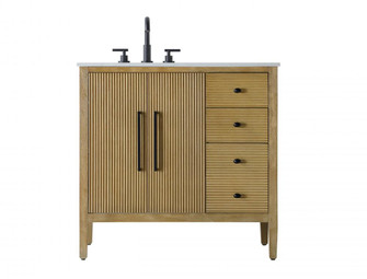 36 inch Single Bathroom Vanity in Linen Oak (758|VF29636LO)