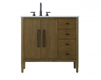 Vanity Cabinet 2Dr 3Dw 36x21.5x35 Hazel Oak (758|VF29636HO)