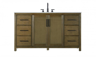 60 Inch Single Bathroom Vanity In Hazel Oak (758|VF29560HO)