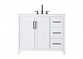 Vanity Cabinet 2Dr 3Dw 42x21.5x35 White (758|VF29542WH)