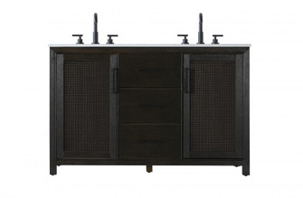 54 Inch Double Bathroom Vanity In Chocolate Oak (758|VF29554DCO)