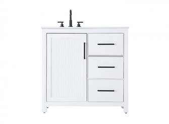 Vanity Cabinet 1Dr 3Dw 36x21.5x35 White (758|VF29536WH)