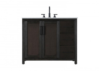 Vanity Cabinet 2Dr 3Dw 42x21.5x35 Chocolate Oak (758|VF29542CO)