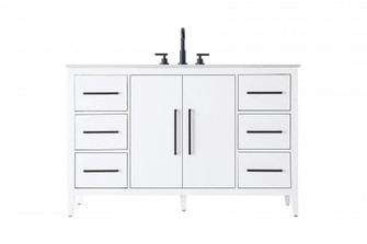 54 Inch Single Bathroom Vanity In White (758|VF29354WH)