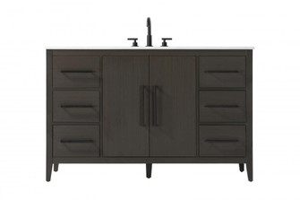 Vanity Cabinet 2Dr 6Dw 54x21.5x35 Mocha Brown (758|VF29354MMB)
