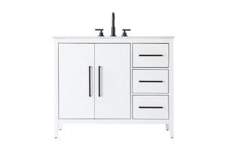 42 Inch Single Bathroom Vanity In White (758|VF29342WH)