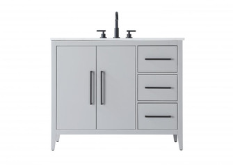 Vanity Cabinet 2Dr 3Dw 42x21.5x35 Grey (758|VF29342GR)
