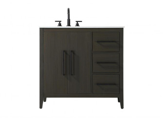 Vanity Cabinet 2Dr 3Dw 36x21.5x35 Mocha Brown (758|VF29336MMB)