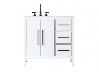Vanity Cabinet 2Dr 3Dw 36x21.5x35 White (758|VF29336WH)
