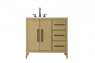 Vanity Cabinet 2Dr 3Dw 36x21.5x35 Honey Brown (758|VF29336MHB)