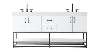72 inch Double Bathroom Vanity in White (758|VF29272DWH)